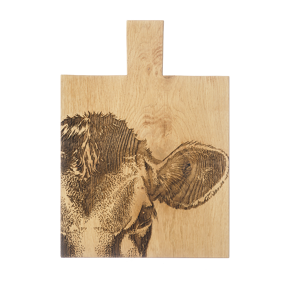 Picture of Jersey Cow Md Oak Serving Paddle