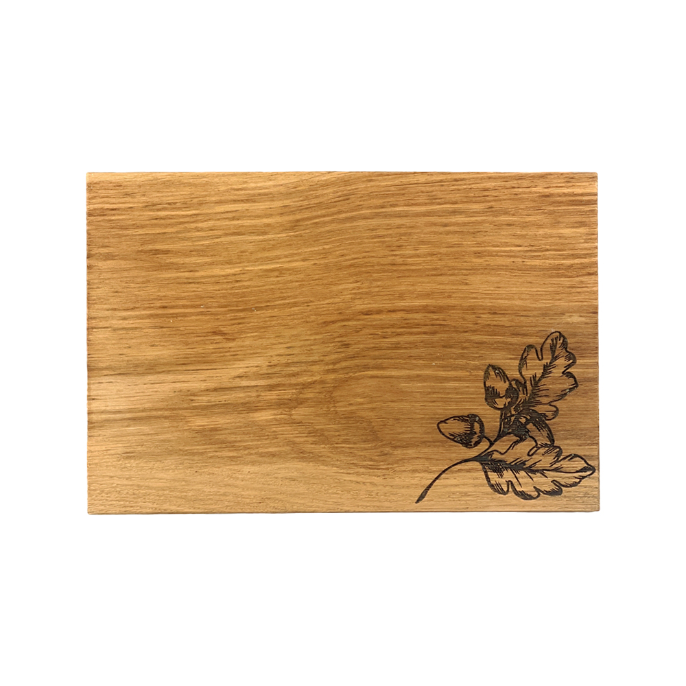Picture of Oak Serving Board  - 30cm -  Autumn Acorns
