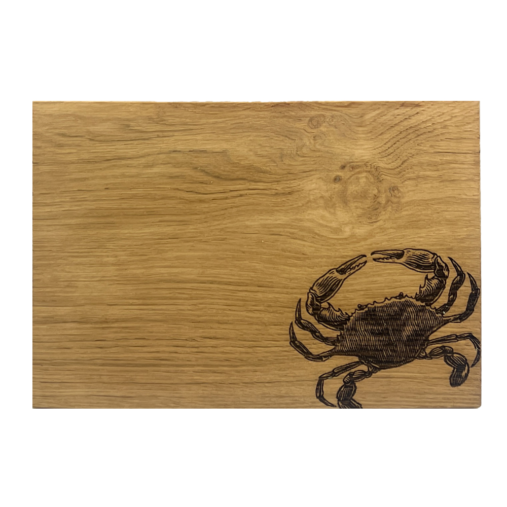 Picture of Oak Serving Board - 30cm - Crab