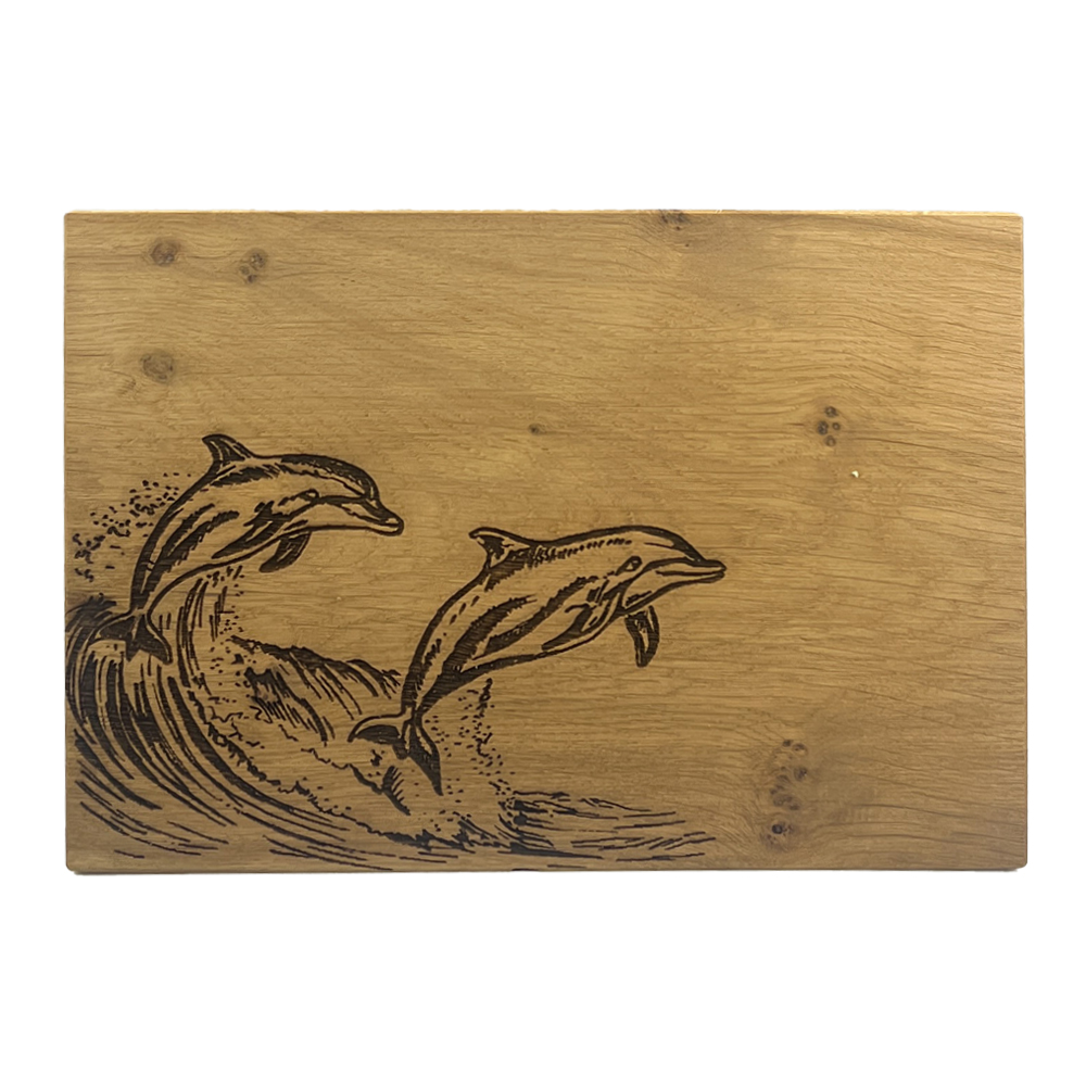 Picture of Oak Serving Board - 30cm - Dolphin