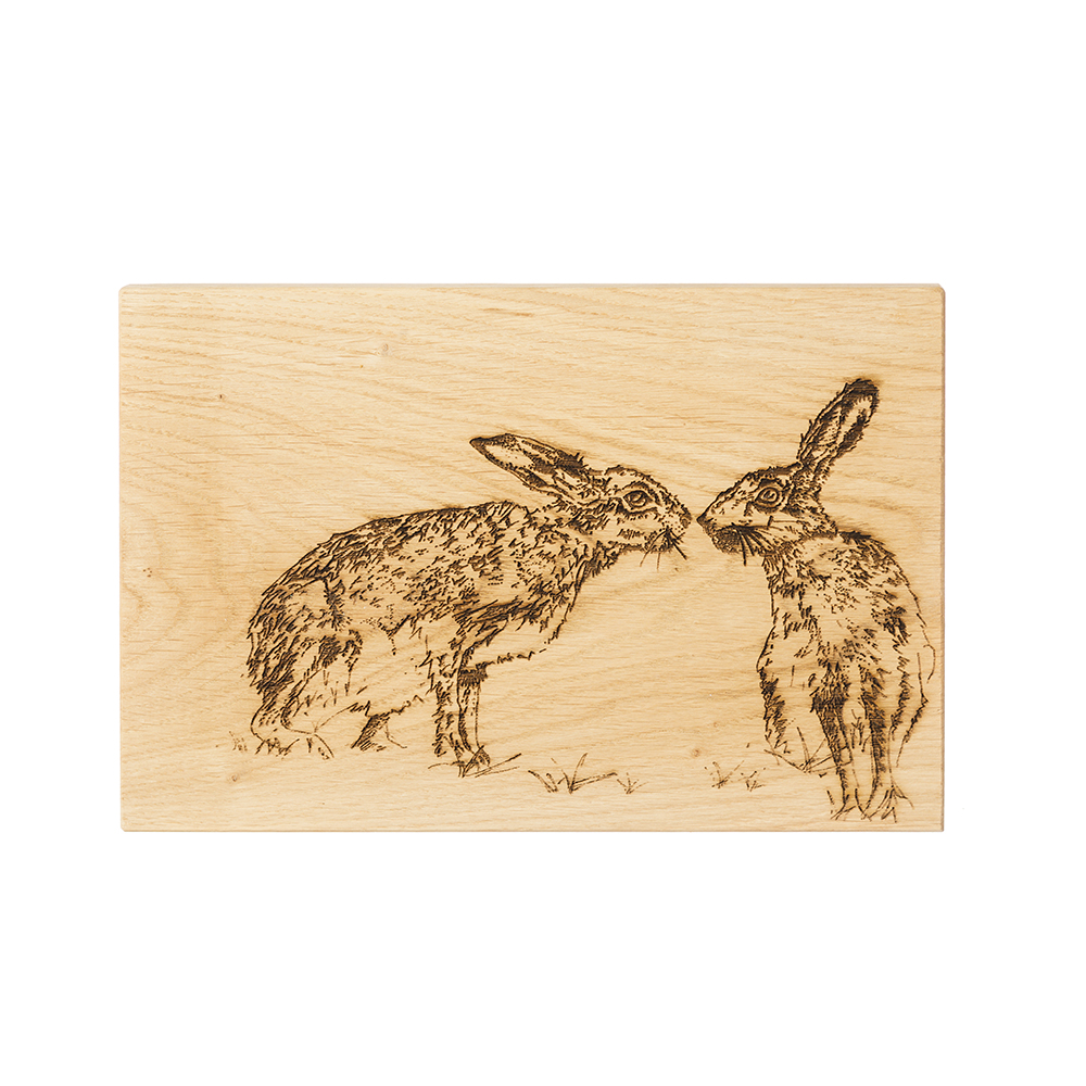 Picture of Kissing Hares Oak Serving Board 30cm