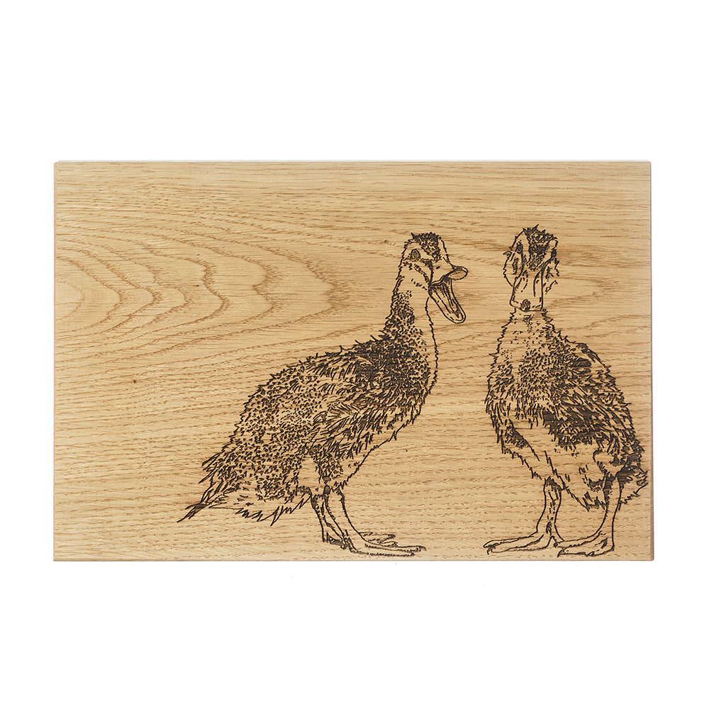 Picture of Quacking Ducks Oak Serving Board 30cm