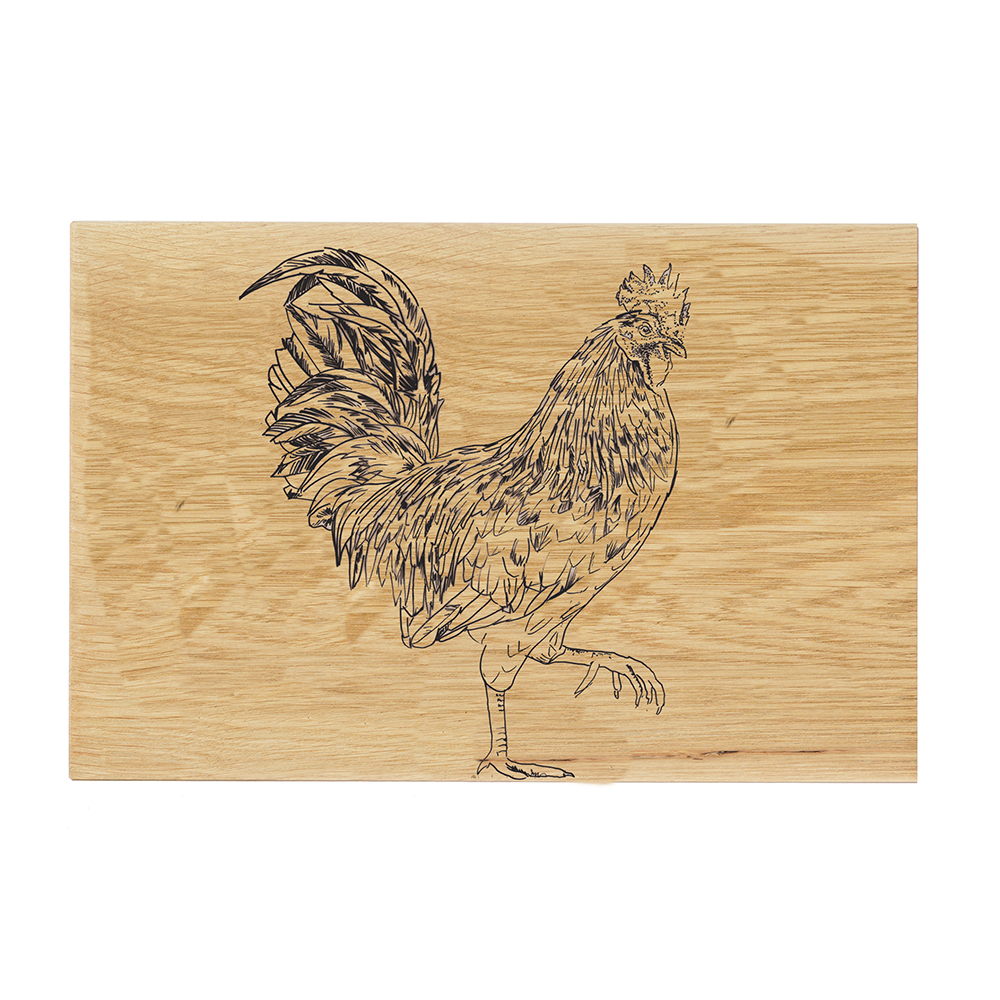 Picture of Rooster Oak Serving Board 30cm