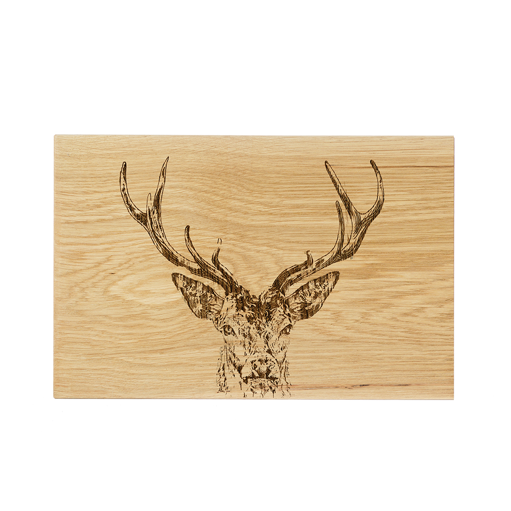 Picture of Stag Prince Oak Serving Board 30cm