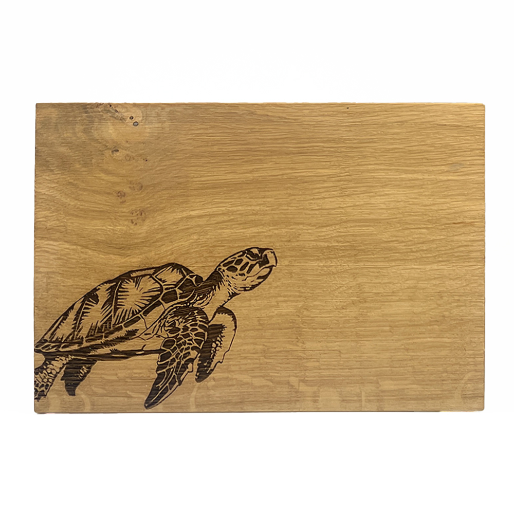 Picture of Oak Serving Board - 30cm - Turtle