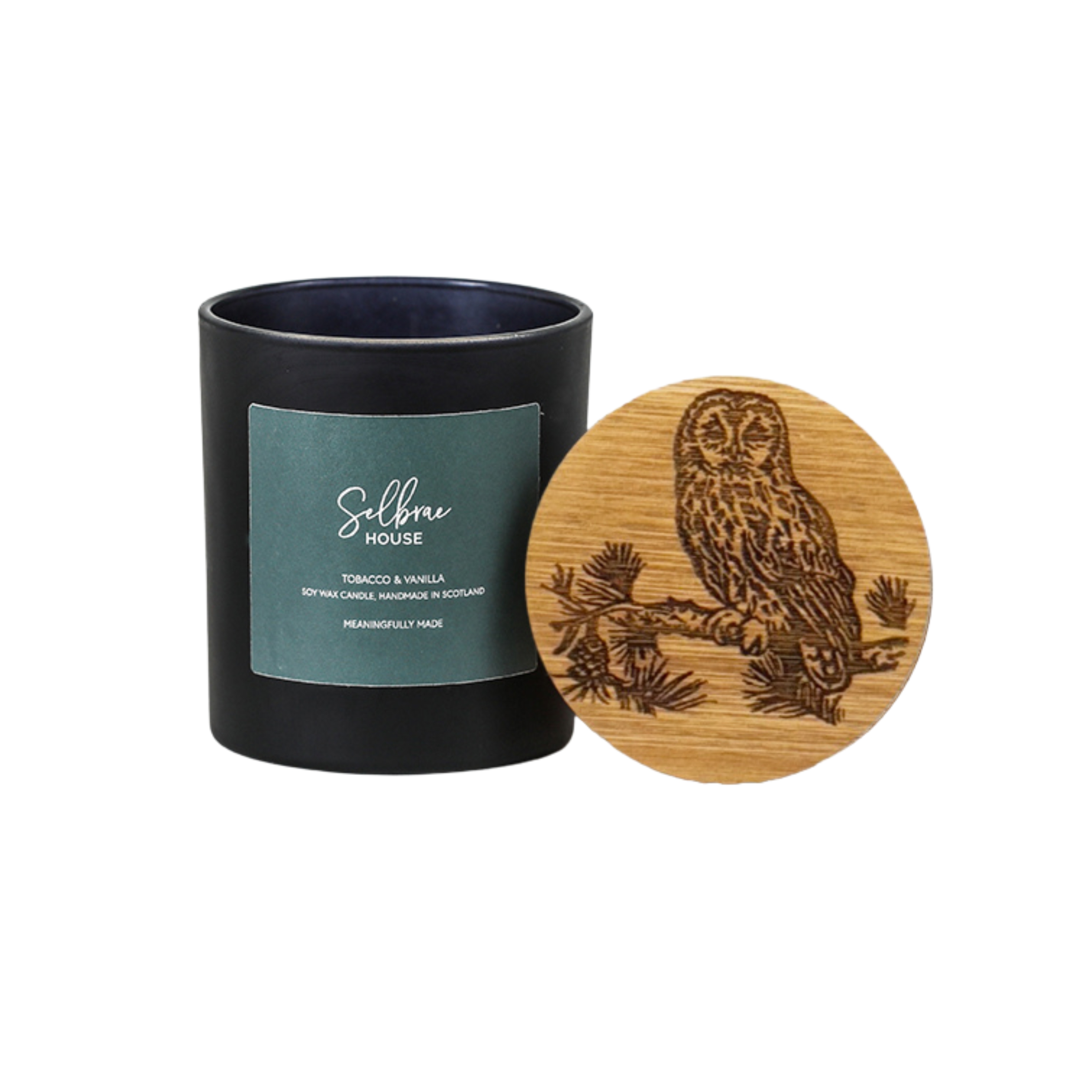 Picture of Black Candle - Tobacco & Vanilla - Tawny Owl
