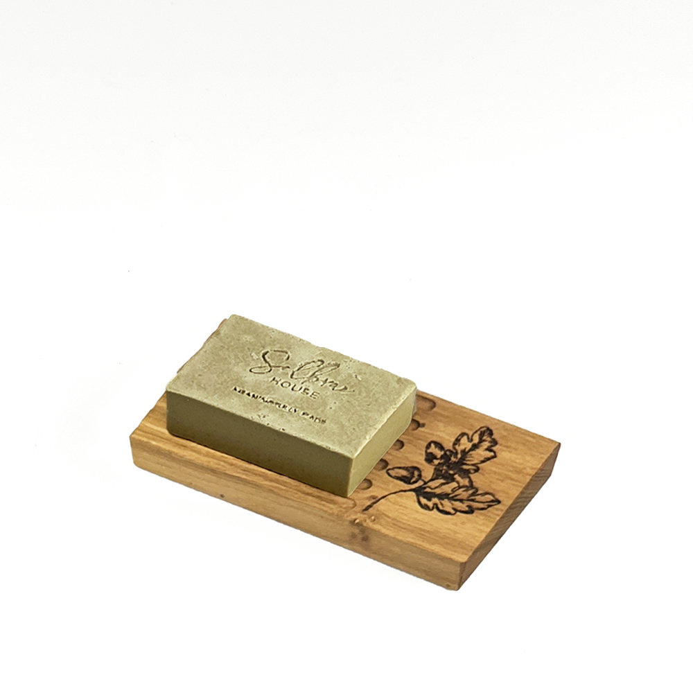 Picture of Oak Soap Dish & Soap Set - Autumn Acorns