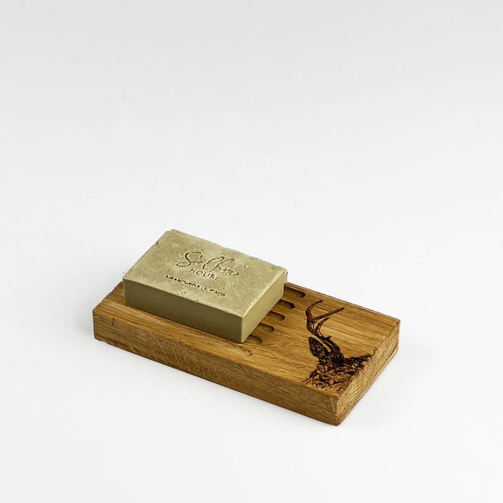 Picture of Oak Soap Dish & Soap Set - Stag Prince
