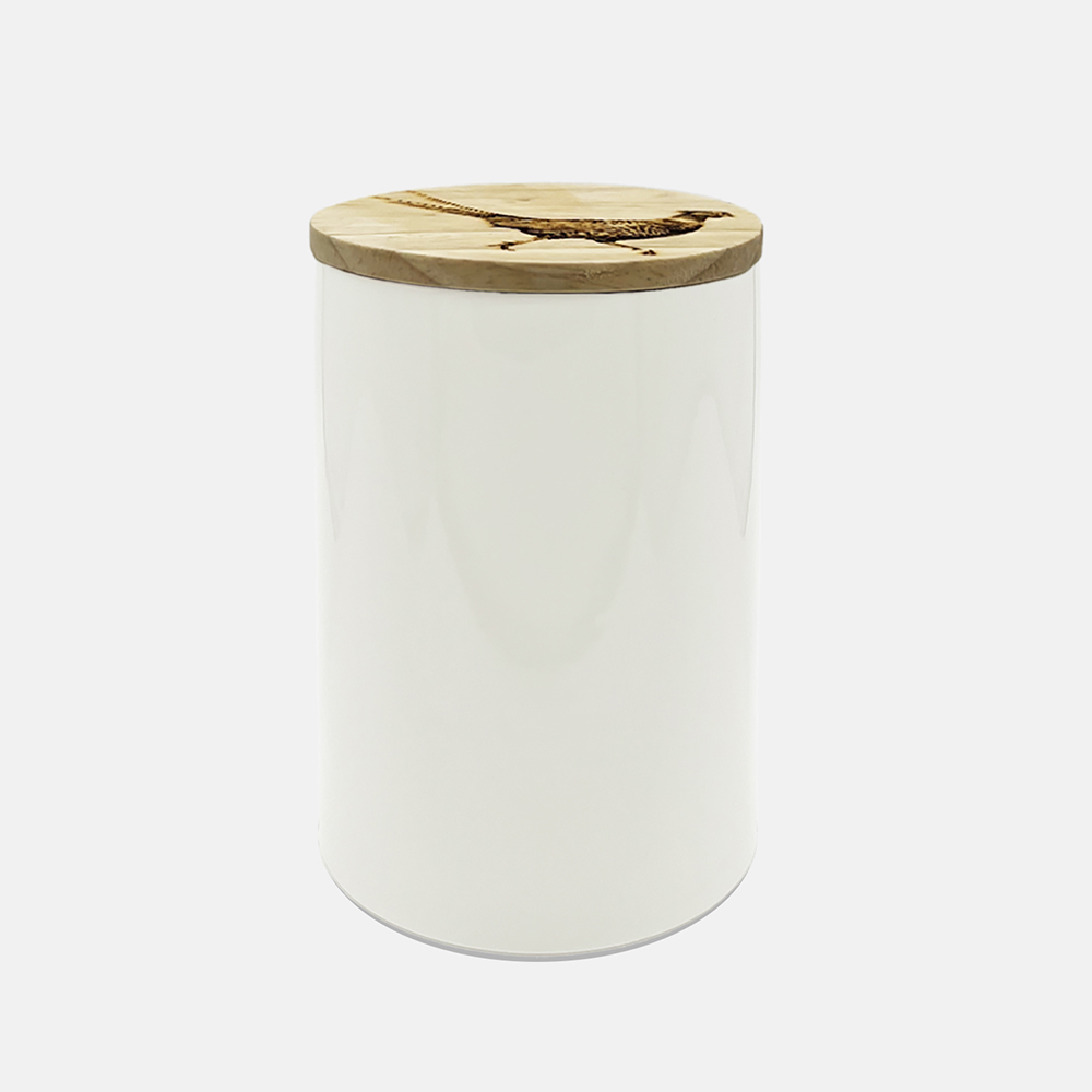 Picture of Pheasant Oak & Ceramic Md Storage Jar