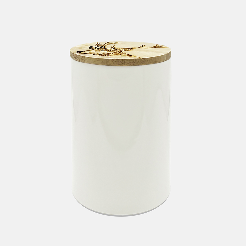 Picture of Stag Oak & Ceramic Md Storage Jar