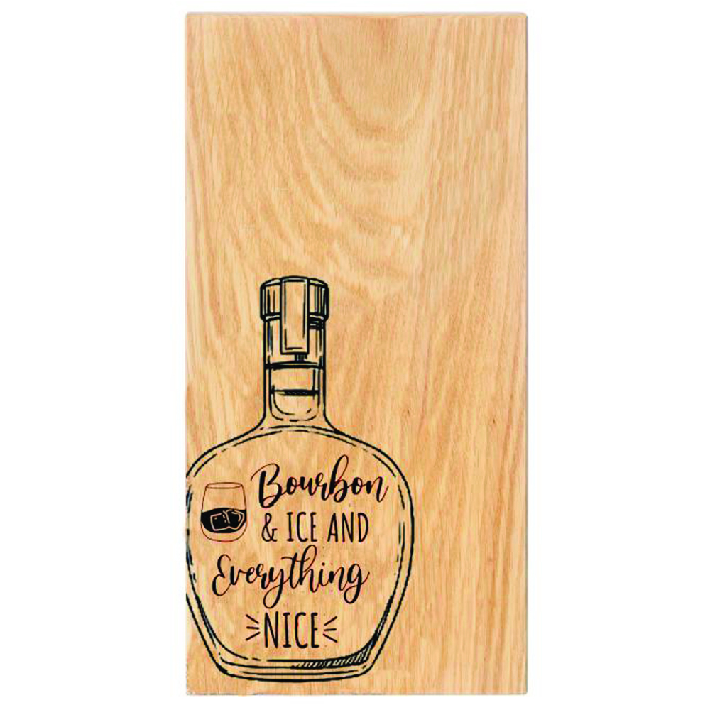 Picture of Bourbon & Ice Sml Oak Serving Board