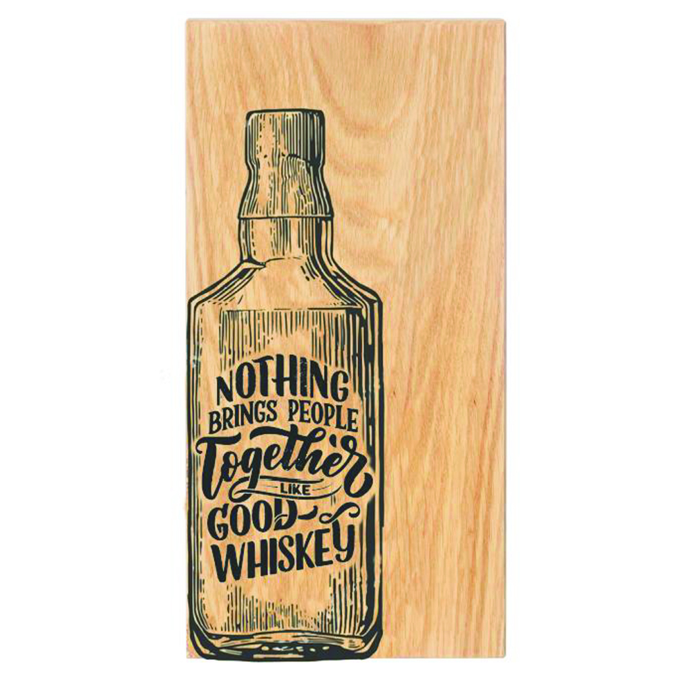Picture of Good Whiskey Sml Oak Serving Board