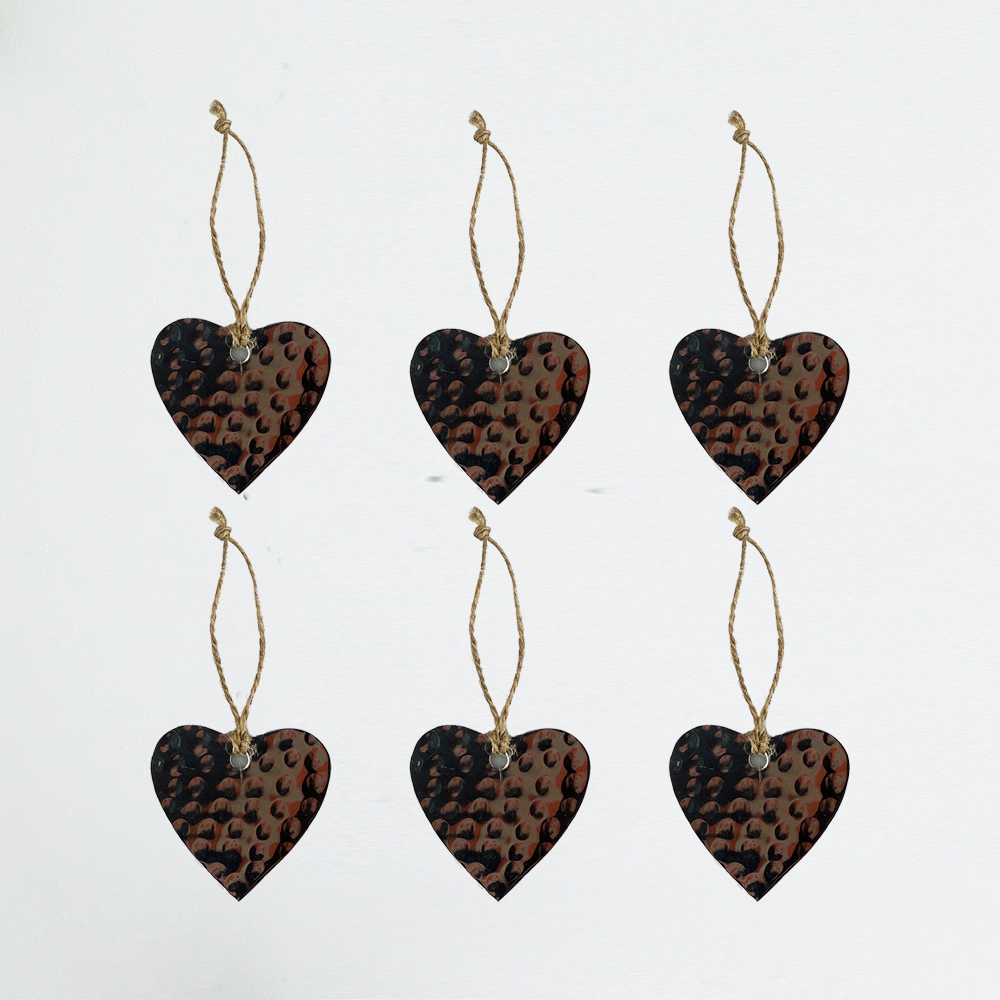 Picture of 6 Hand Hammered Hearts