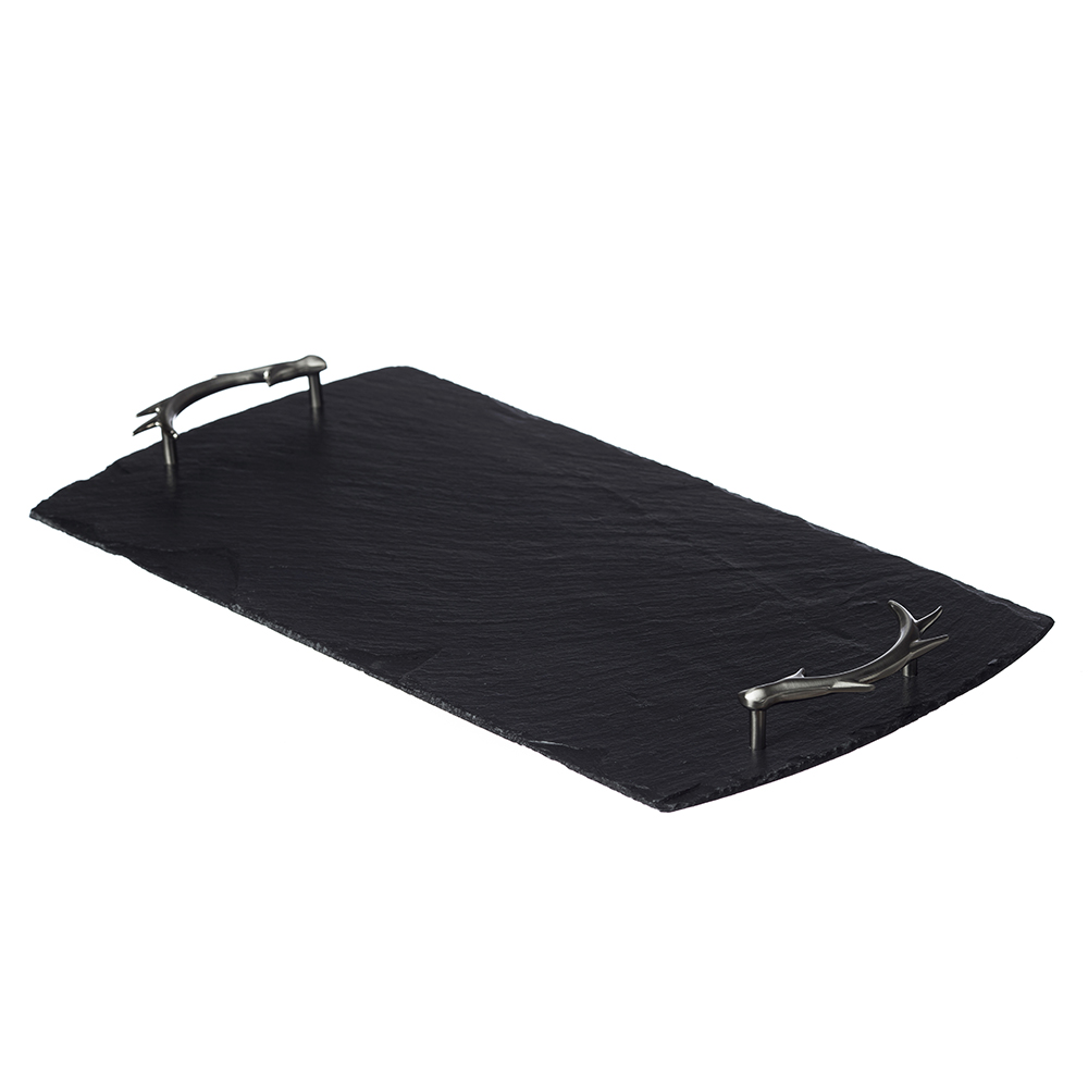 Picture of Lg Slate Serving Tray w Antler Handles