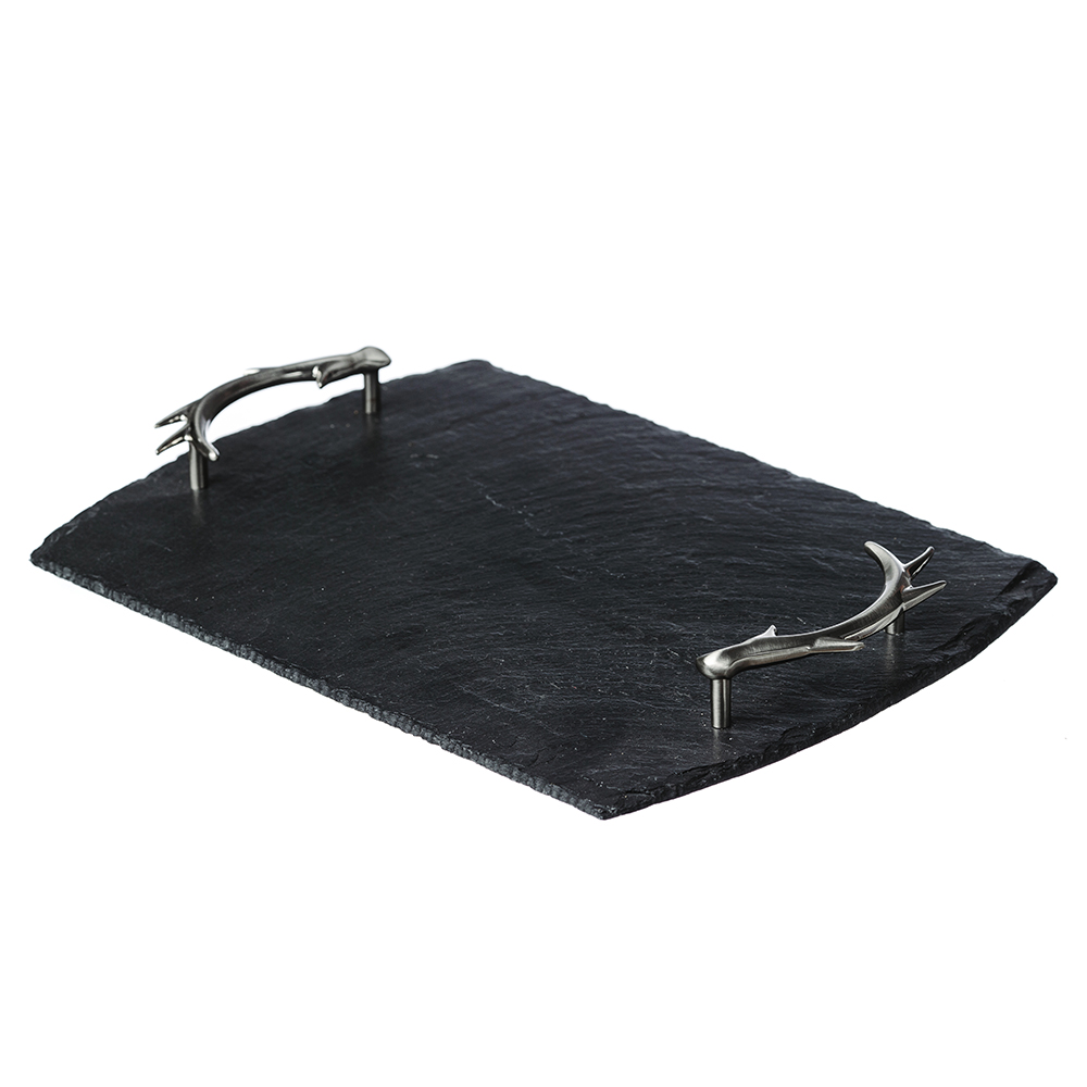 Picture of Md Slate Serving Tray w Antler Handles