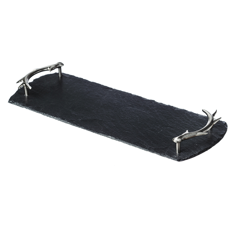 Picture of Sm Slate Serving Tray w Antler Handles