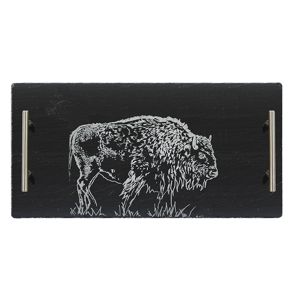 Picture of Slate Serving Tray- Large - Bison - Gift Boxed