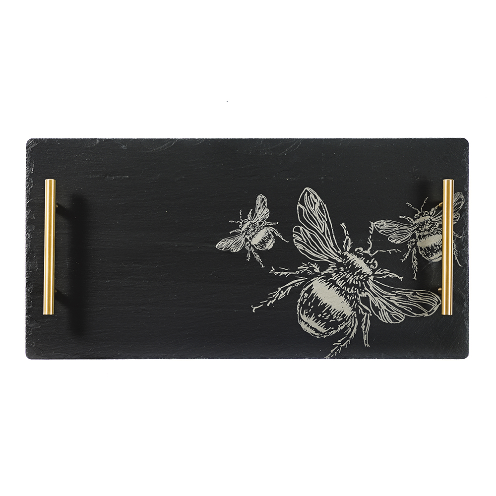 Picture of Lg Bee Slate Serving Tray - GIFT BOXED