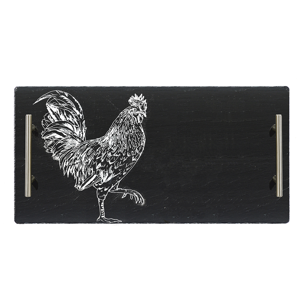 Picture of Lg Rooster Slate Serving Tray