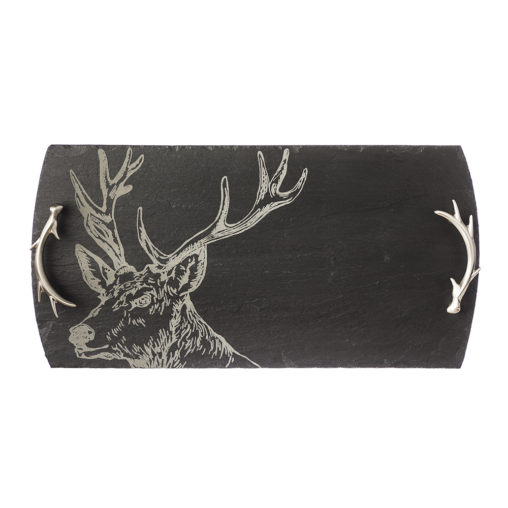 Picture of Lg Stag Slate Serving Tray - GIFT BOXED