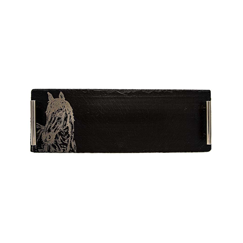 Picture of Sm Horse Portrait Slate Serving Tray