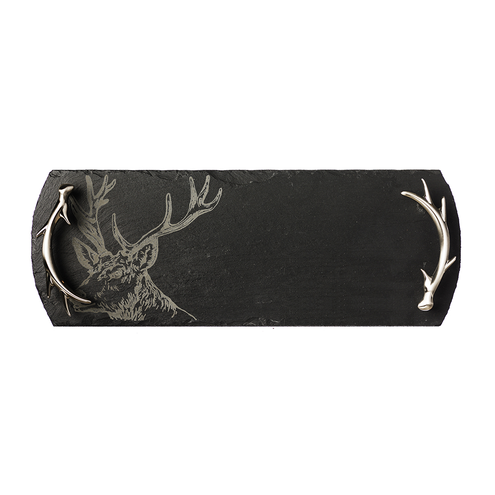 Picture of Sm Stag Slate Serving Tray - GIFT BOXED