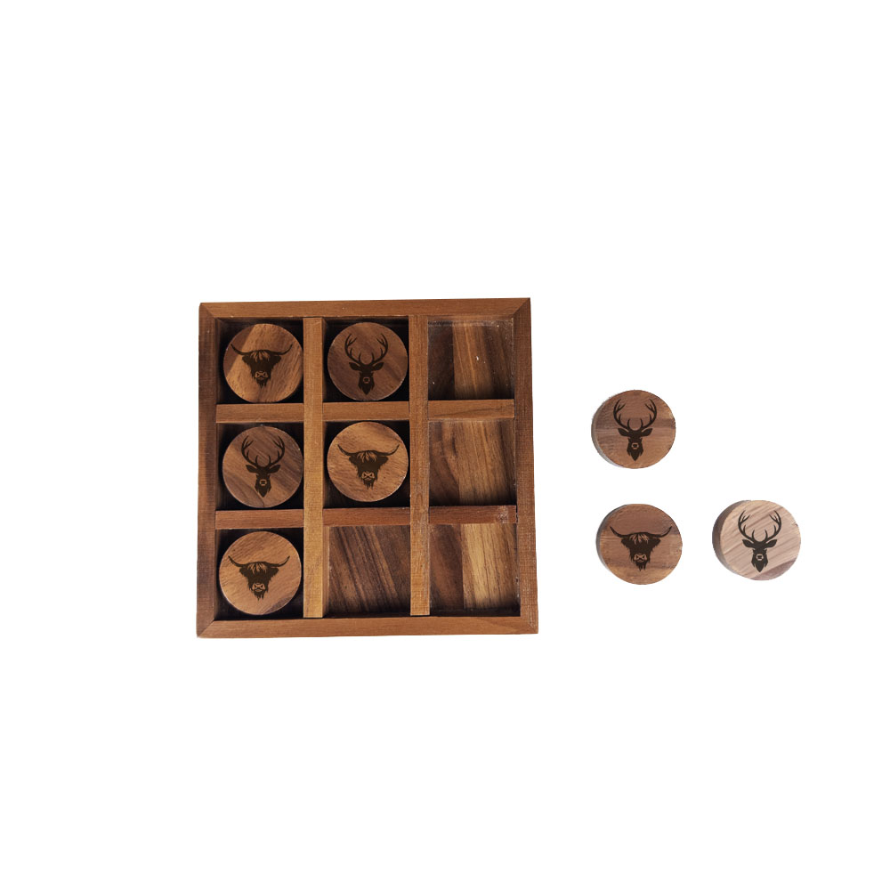 Picture of Tic Tac Toe Game Walnut Wood - Stag & HC
