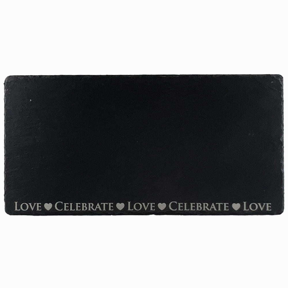 Picture of Love & Celebrate Slate Table Runner