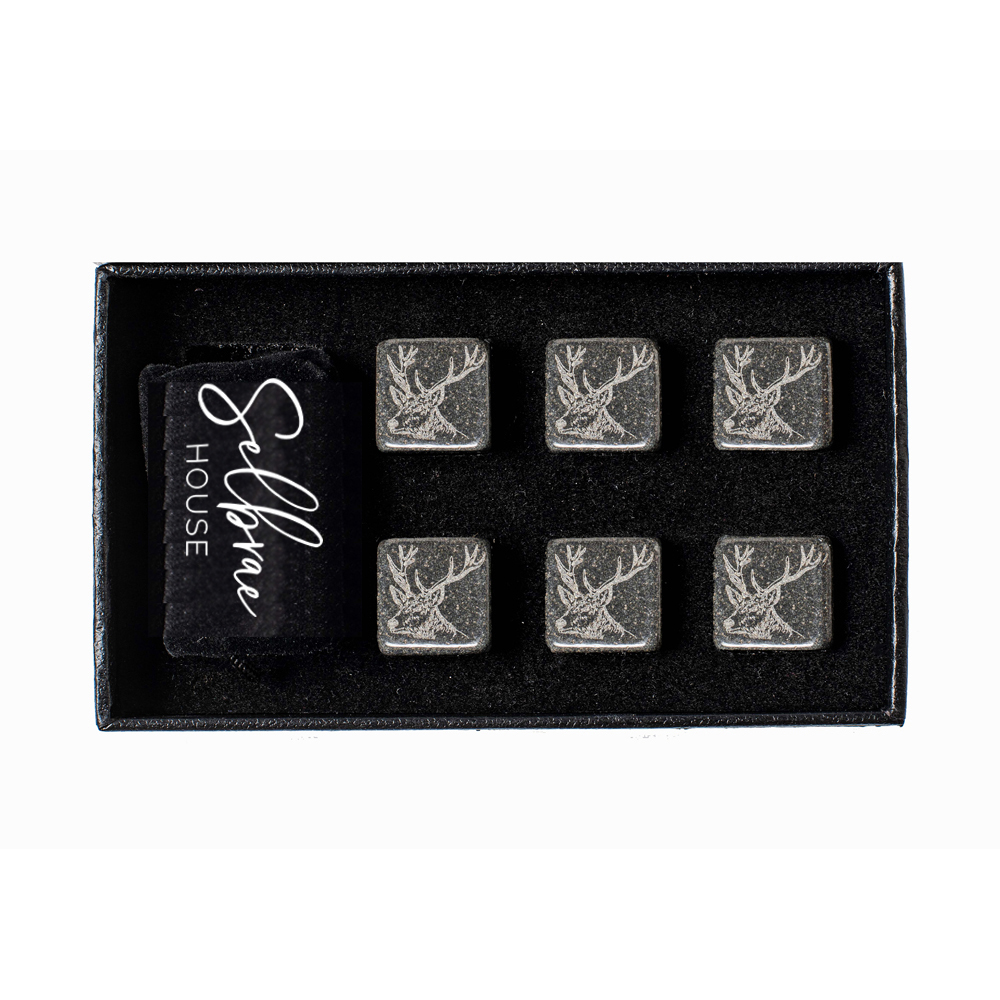 Picture of 6 Stag Engraved Whisky Stones
