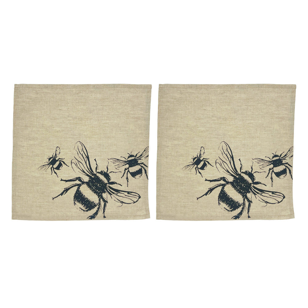 Picture of 2 Linen Napkins - Bee