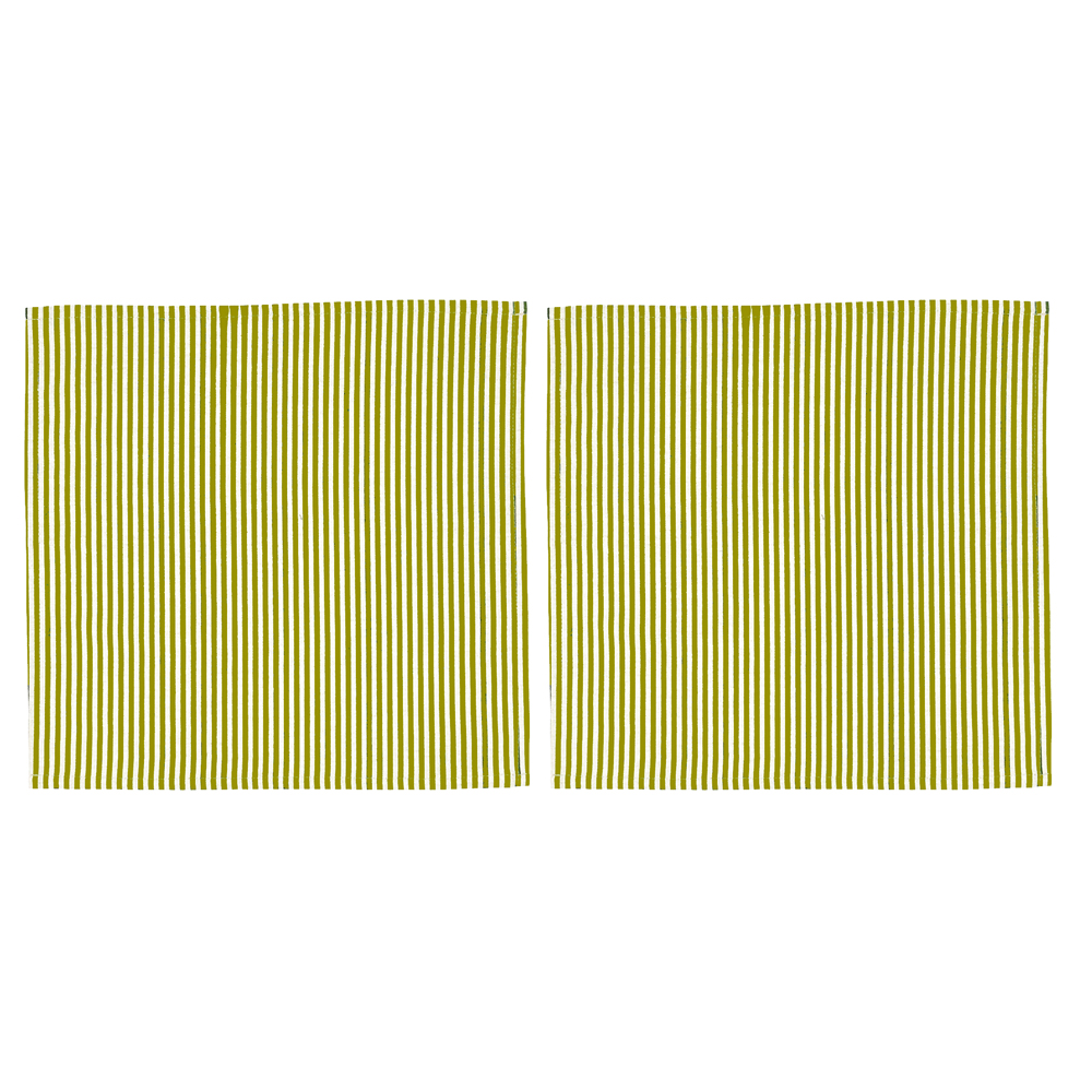 Picture of 2 Linen Napkins - Green Stripe