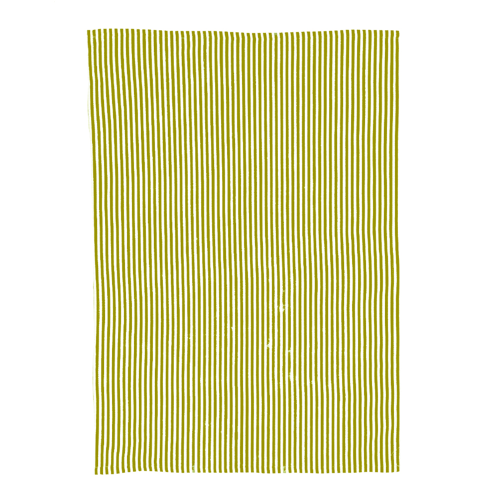 Picture of Linen Tea Towel - Green Stripe