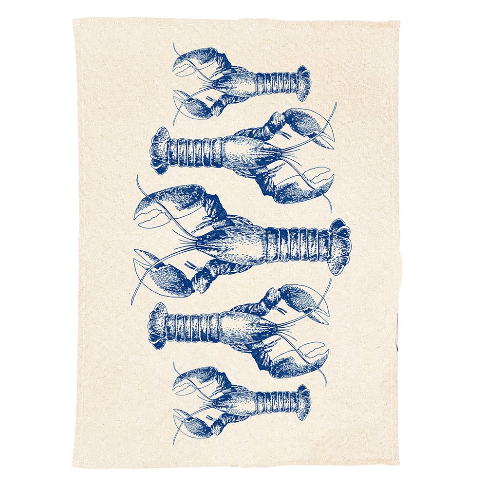 Picture of Linen Tea Towel - Lobster Repeat
