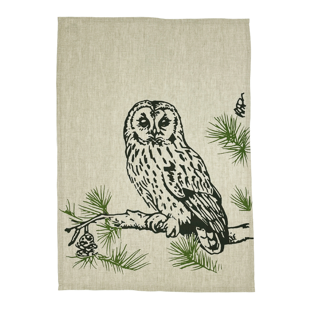 Picture of Linen Tea Towel - Tawny Owl