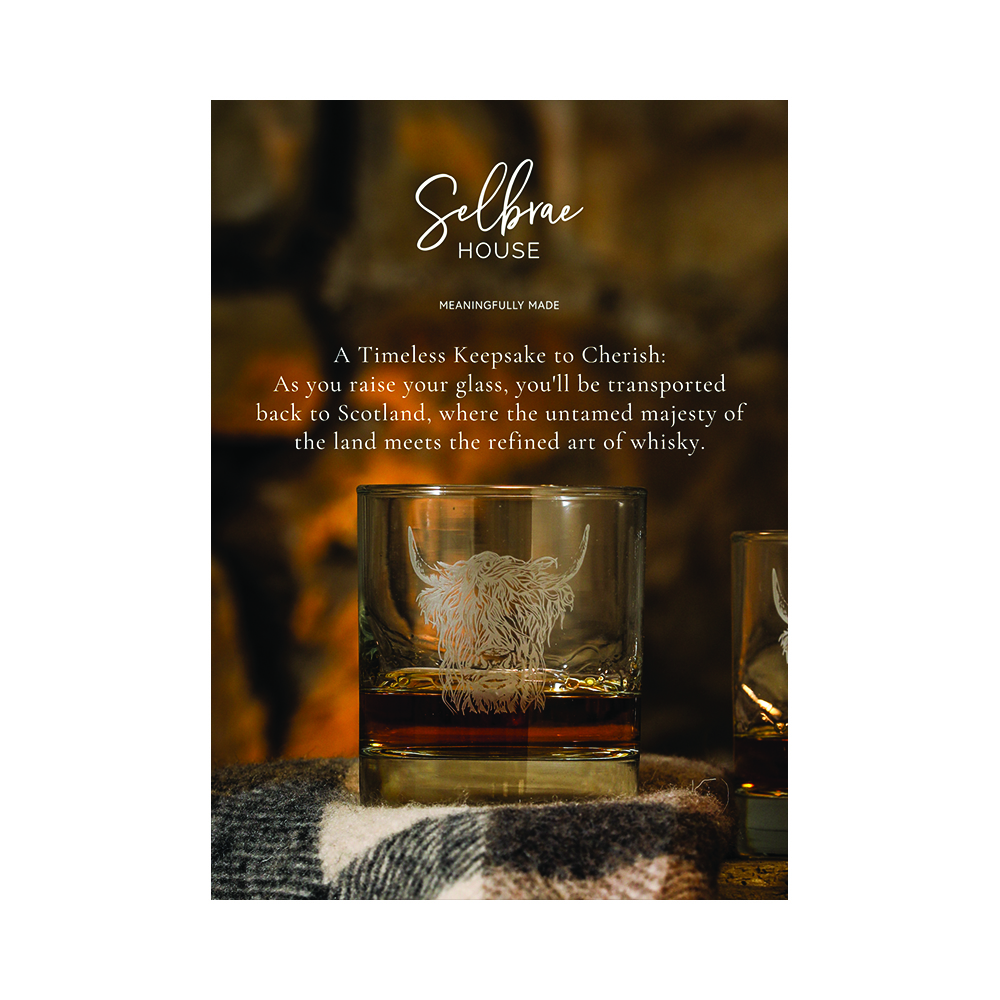 Picture of A6 POS CARD - Highland Cow Whisky Tumbler