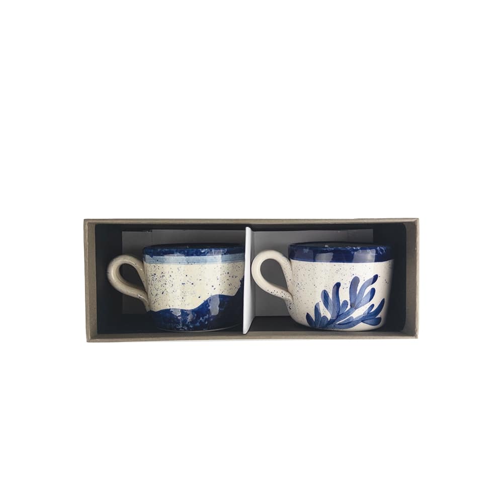 Picture of 2 Ceramic Espresso Cups - Coastal