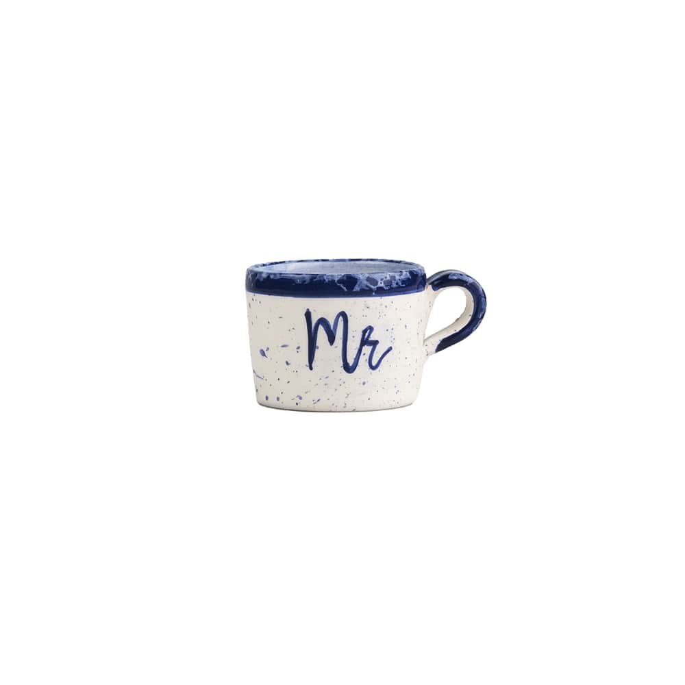 Picture of 2 Ceramic Espresso Cups - Mr & Mrs