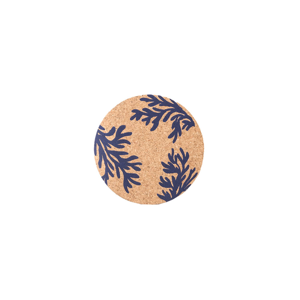 Picture of Single Cork Coaster - Blue Coral