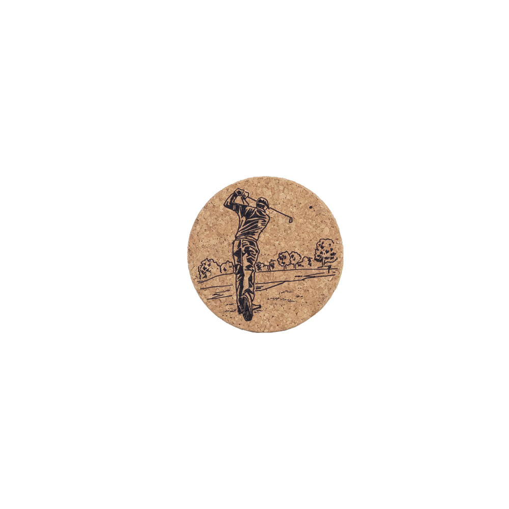 Picture of Single Cork Coaster - Golf