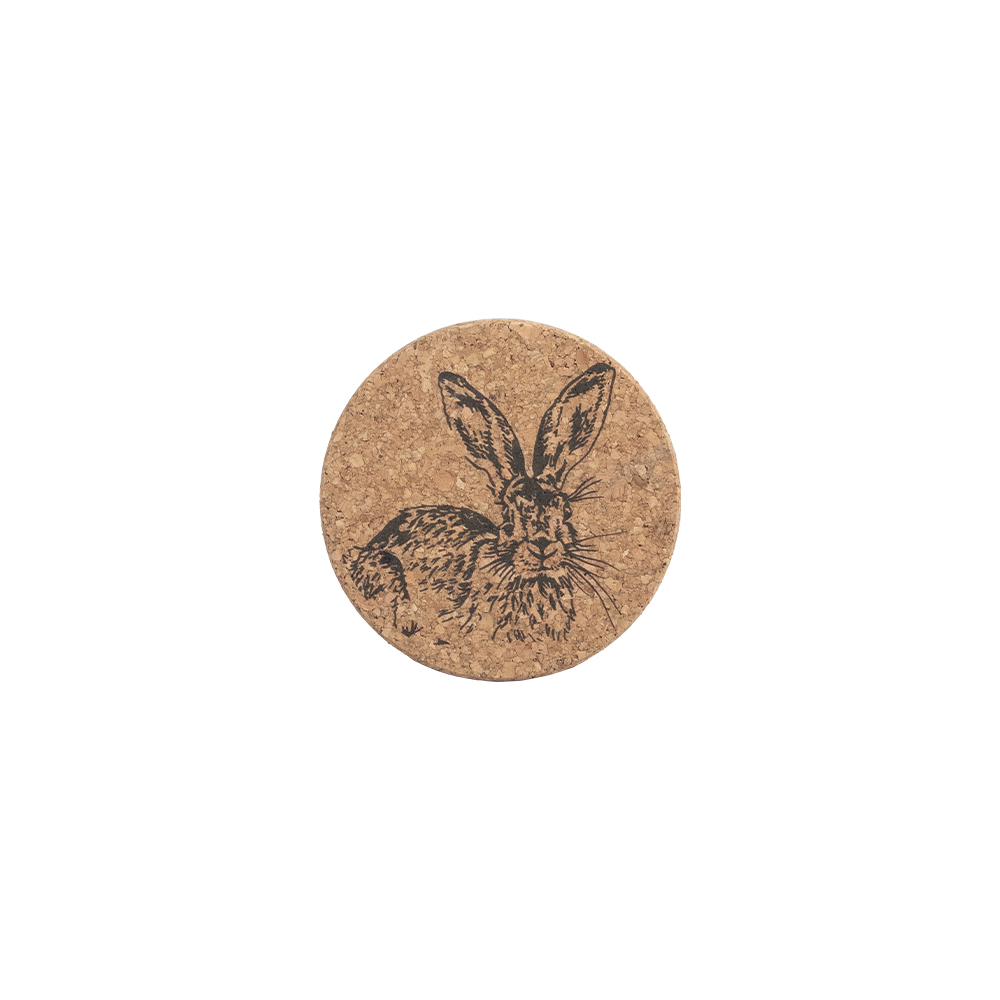 Picture of Single Cork Coaster - Hare
