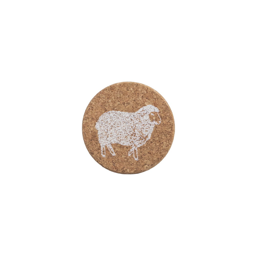 Picture of Single Cork Coaster - Sheep
