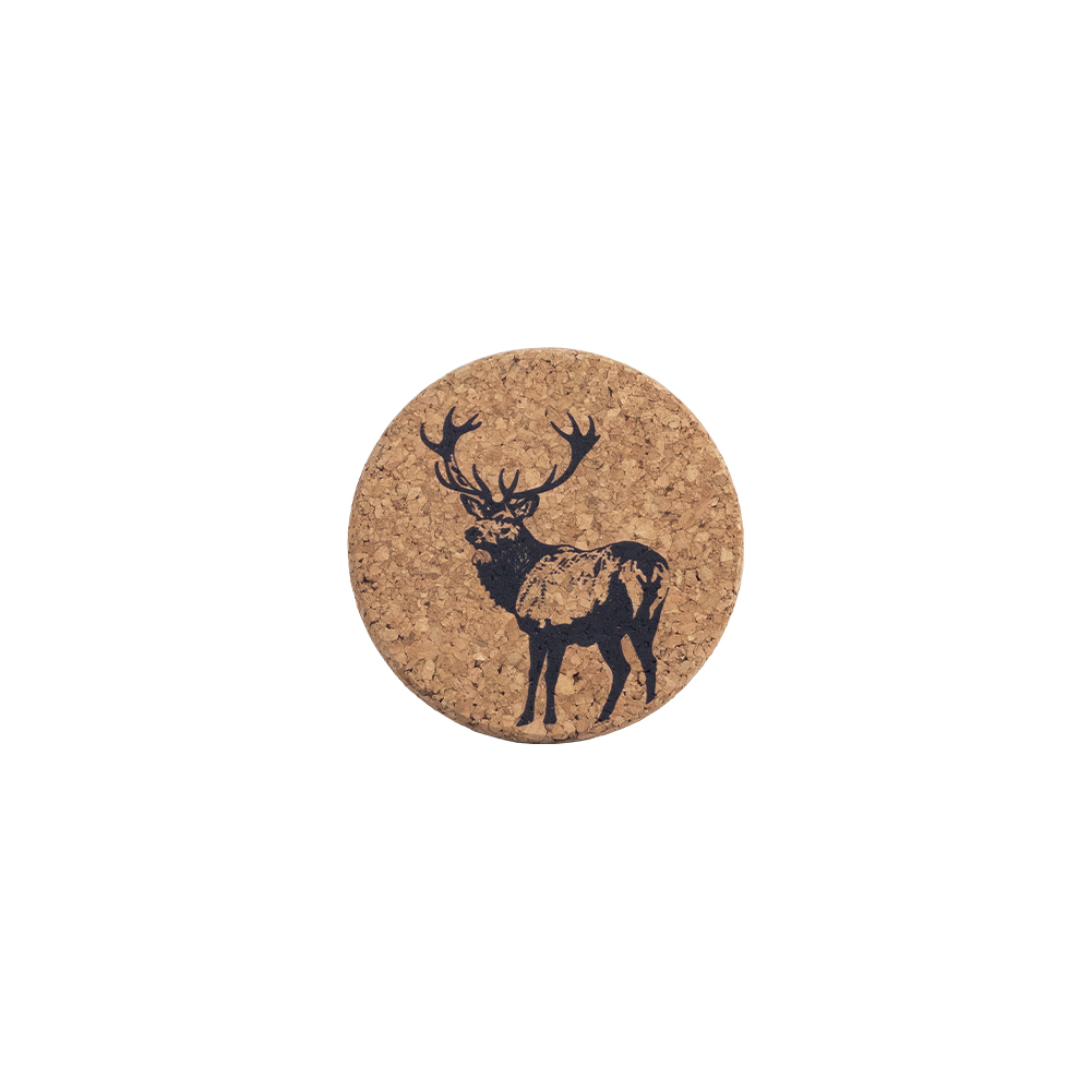 Picture of Single Cork Coaster - Stag