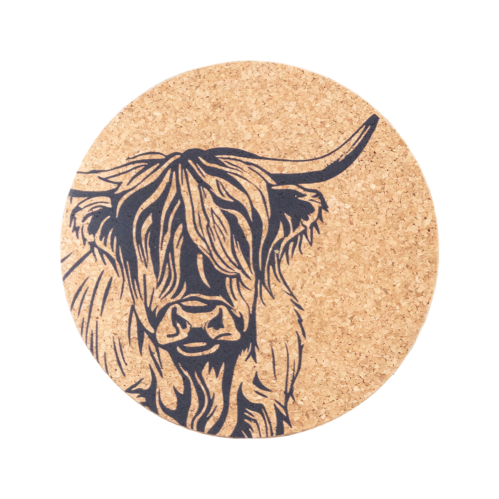 Picture of Cork Pot Stand - Highland Cow