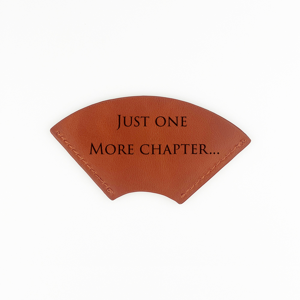 Picture of Leather Corner Bookmark -  Book Quote