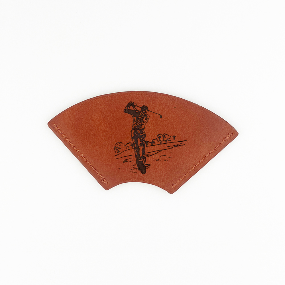 Picture of Leather Corner Bookmark -  Golf