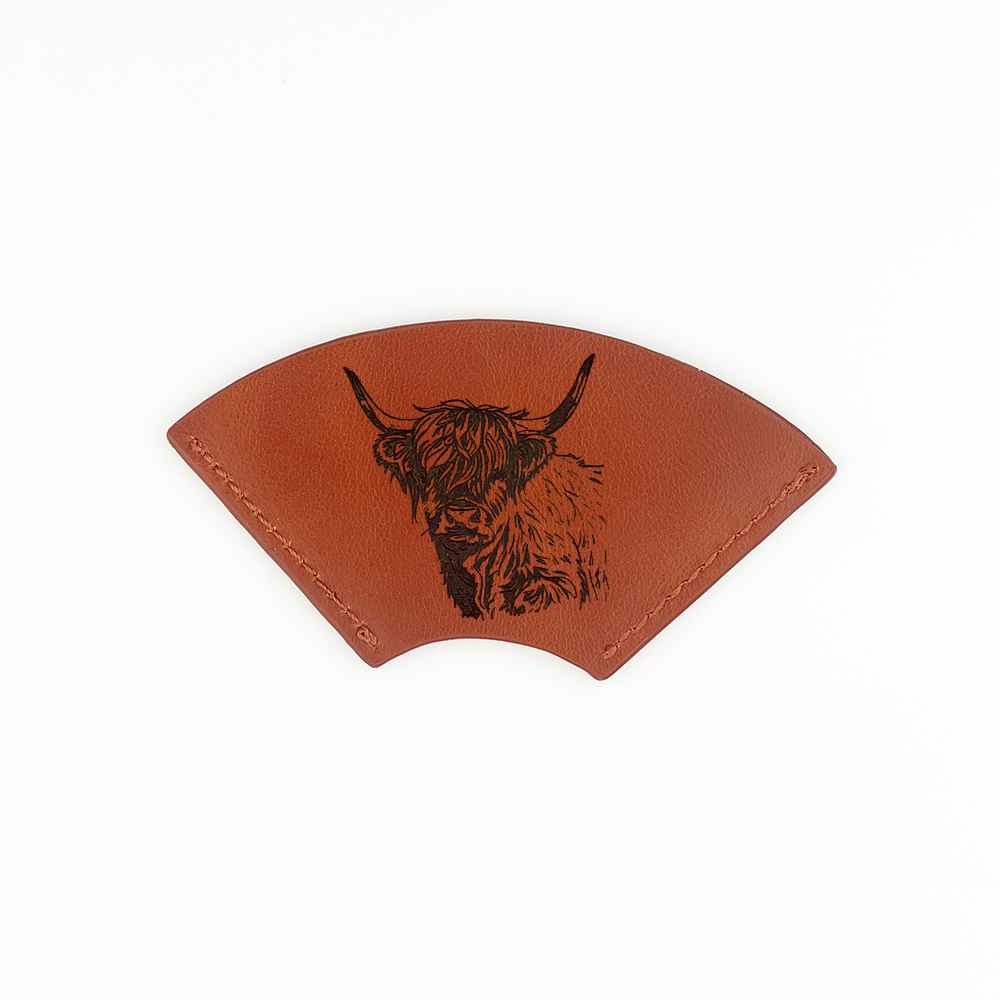 Picture of Leather Corner Bookmark -  Highland Cow