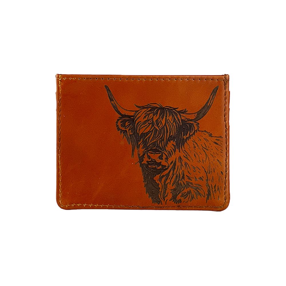 Picture of Leather Card Wallet - Highland Cow