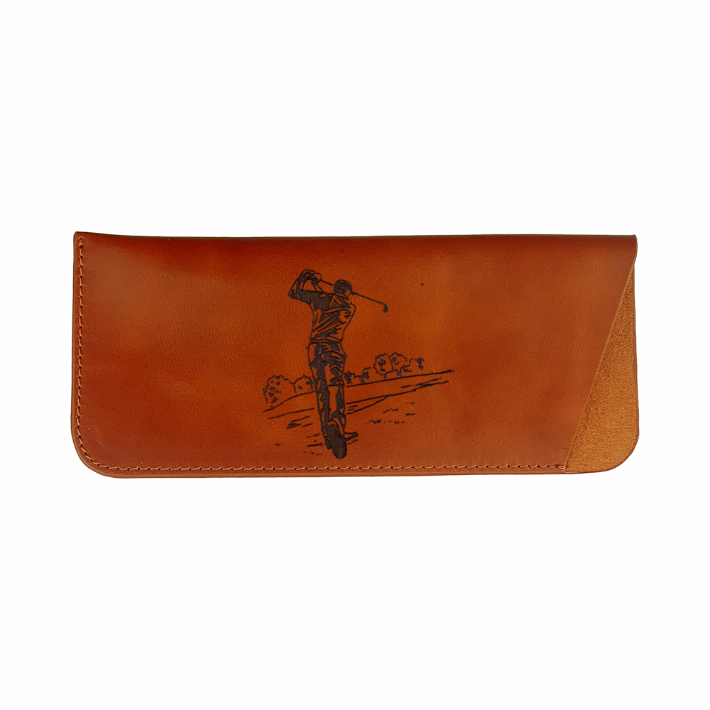 Picture of Leather Glasses Case -  Golf