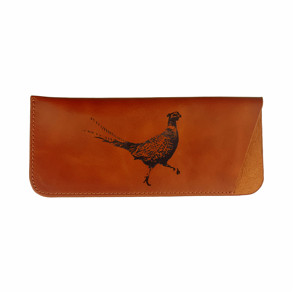 Picture of Leather Glasses Case -  Pheasant