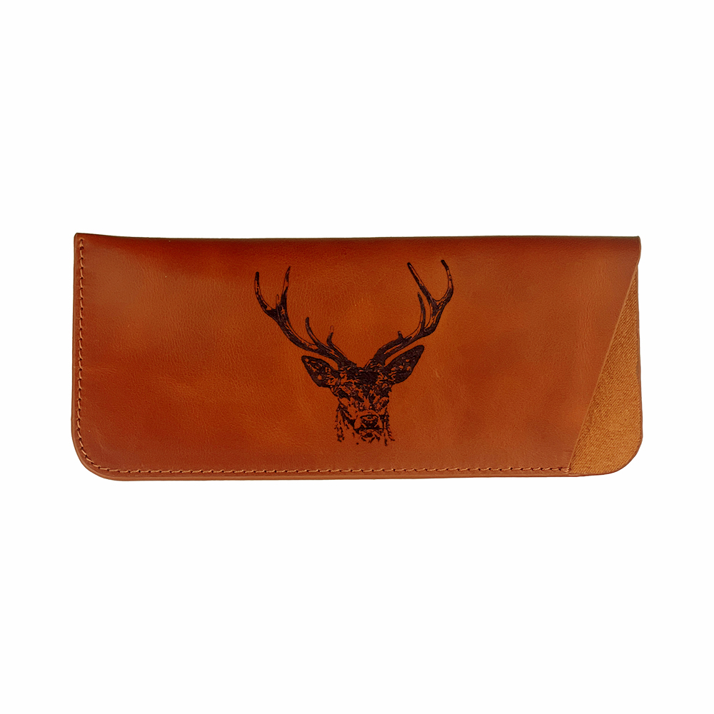 Picture of Leather Glasses Case -  Stag